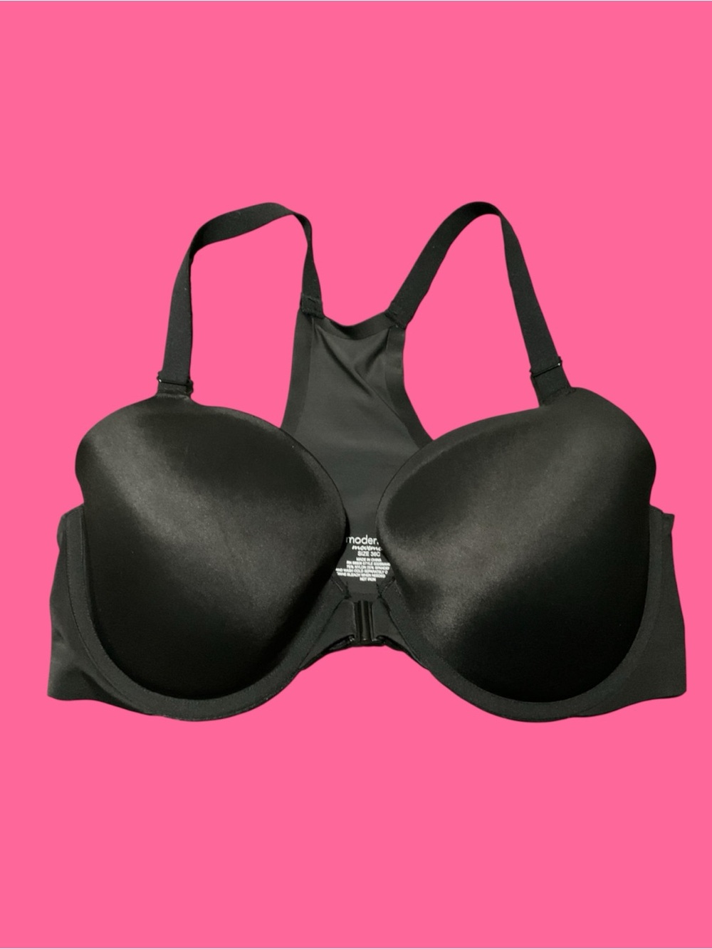 Black Smooth Racerback T-Shirt Bra